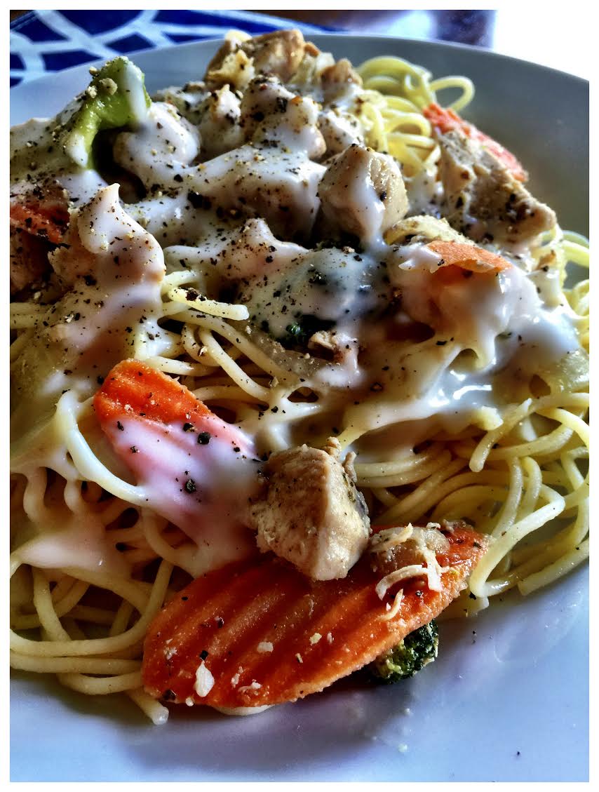 Creamy Chicken & Vegetable Sauté with Spaghetti – PureSense Health Inc